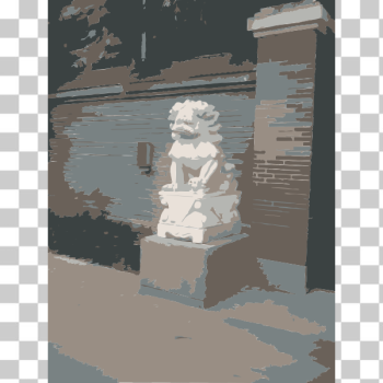 SVG Chinese Guard Lion Statue SVG Chinese Guard Lion Statue