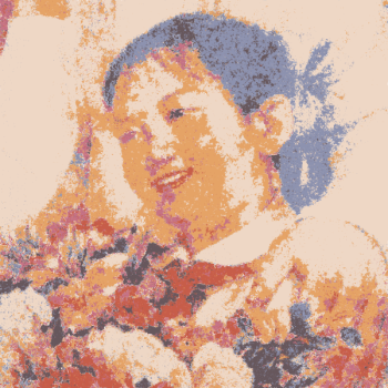 SVG Chinese revolutionary girl looks onward