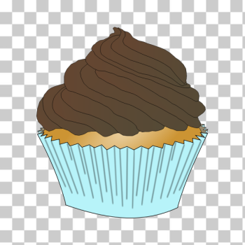 SVG Chocolate frosting cupcake SVG Chocolate frosting cupcake