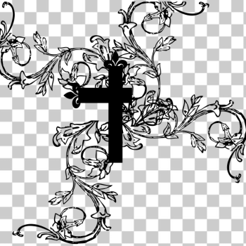 SVG Christian cross with flowers SVG Christian cross with flowers