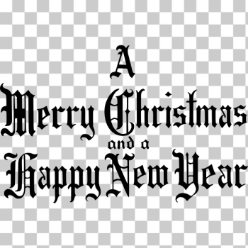 SVG Christmas New Year Card Only Text