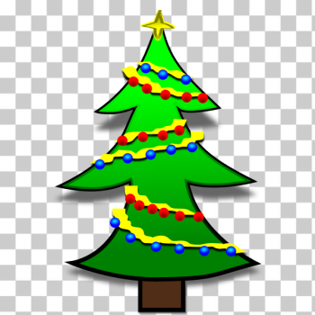 SVG Christmas tree decorated with colorful bulbs SVG Christmas tree decorated with colorful bulbs