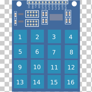 SVG Circuit board with 16 keys SVG Circuit board with 16 keys