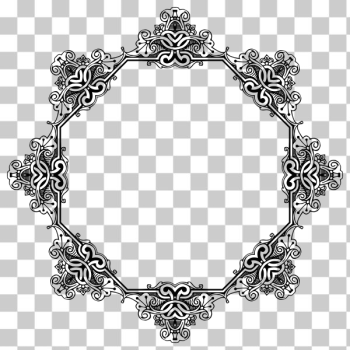 SVG Circular botanic empty frame