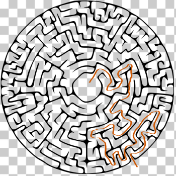 SVG Circular maze with solution SVG Circular maze with solution