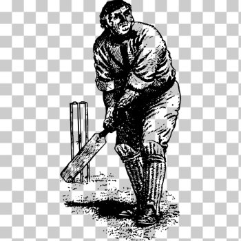 SVG Classic cricketer