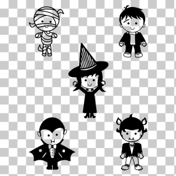SVG Classic Halloween monsters