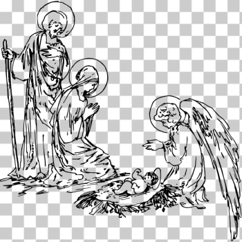 SVG Classic nativity