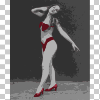SVG Classic red bikini