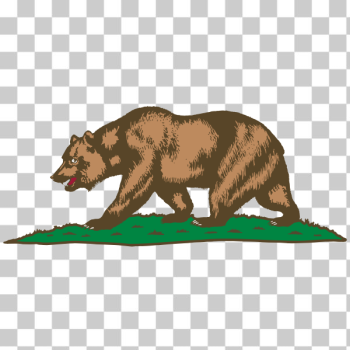 SVG Clipart Flag of California Bear Plot SVG Clipart Flag of California Bear Plot
