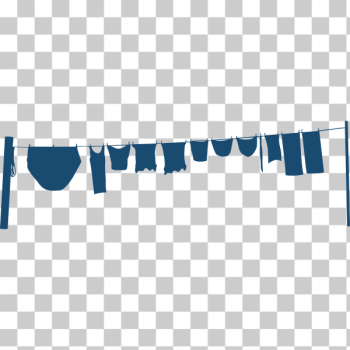 SVG Clothes line silhouette vector image SVG Clothes line silhouette vector image