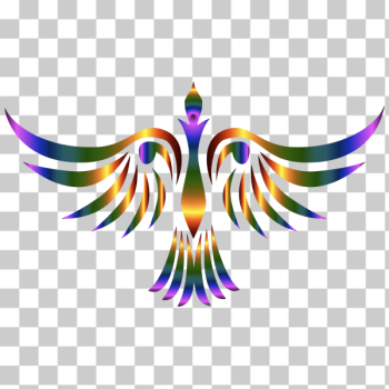 SVG Colorful abstract tribal bird illustration SVG Colorful abstract tribal bird illustration