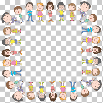 SVG Colorful kids in frame SVG Colorful kids in frame