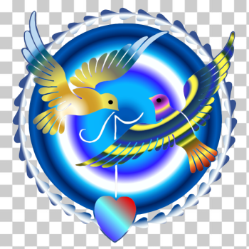 SVG Colorful Love Doves SVG Colorful Love Doves