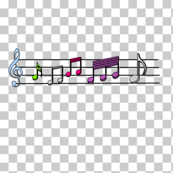 SVG Colorful musical notes vector image SVG Colorful musical notes vector image