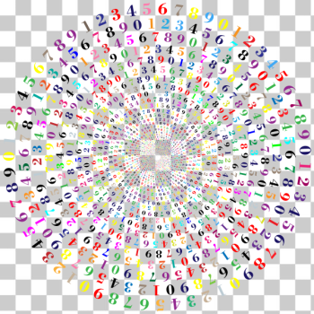 SVG Colorful numbers vortex SVG Colorful numbers vortex