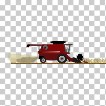 SVG Combine harvester in red color SVG Combine harvester in red color