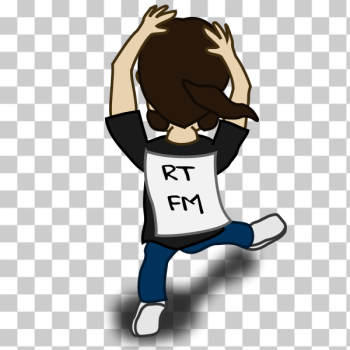 SVG Comic character dancer vector image SVG Comic character dancer vector image