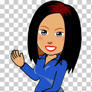SVG Comic girl presenting vector illustration SVG Comic girl presenting vector illustration