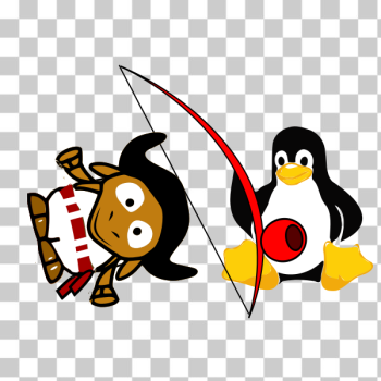 SVG Comic gnu and tux SVG Comic gnu and tux