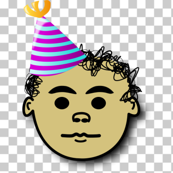 SVG Comic party boy avatar vector image SVG Comic party boy avatar vector image