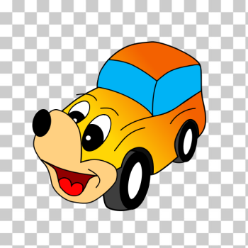 SVG Comic yellow car vector illustration SVG Comic yellow car vector illustration