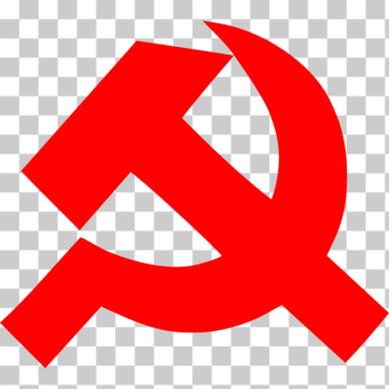 SVG Communism sign of thick hammer and sickle vector clip art