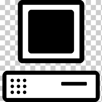 SVG Computer base and monitor SVG Computer base and monitor