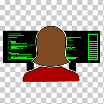 SVG Computer programmer from back SVG Computer programmer from back