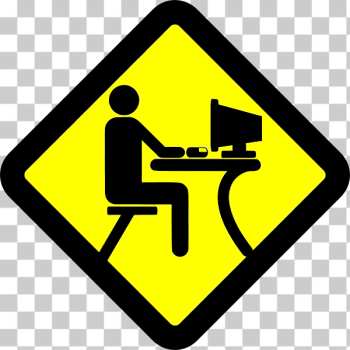 SVG Computer user yellow sign SVG Computer user yellow sign