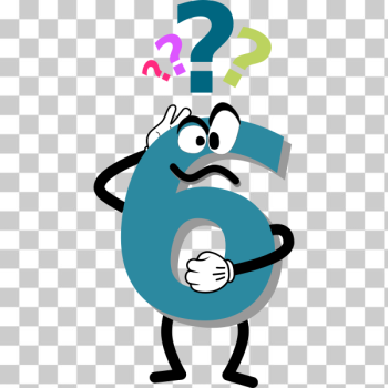 SVG Confused number six SVG Confused number six