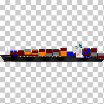 SVG Container ship vector illustration