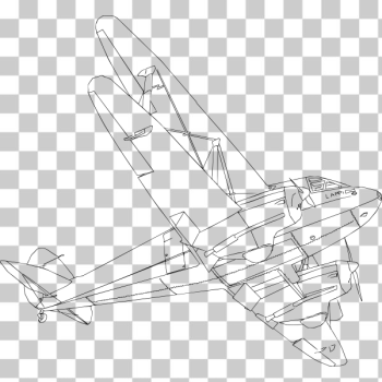 SVG Contour illustration of an aircraft SVG Contour illustration of an aircraft