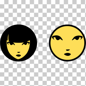 SVG Couple of serious female exltxgtpressions
