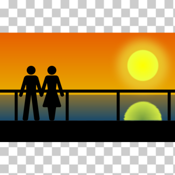 SVG Couple sunset SVG Couple sunset