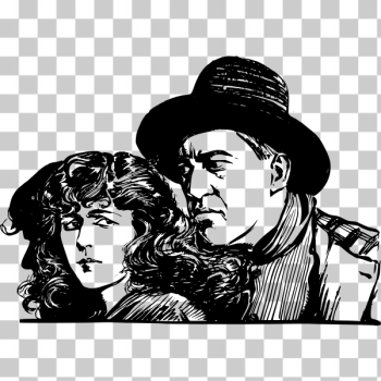 SVG Cowboy and his lady vector illustration SVG Cowboy and his lady vector illustration