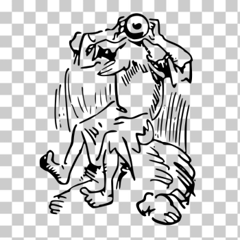 SVG Creature man drinking vector drawing SVG Creature man drinking vector drawing