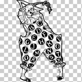 SVG Creepy Alphabet Clown SVG Creepy Alphabet Clown