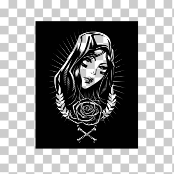 SVG Creepy woman SVG Creepy woman