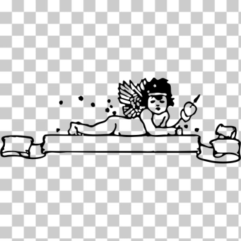 SVG Cupid banner vector illustration SVG Cupid banner vector illustration