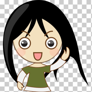 SVG Cute emo girl portrait vector graphics SVG Cute emo girl portrait vector graphics