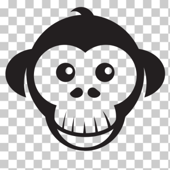 SVG Cute monkey silhouette
