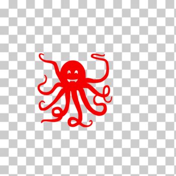 SVG Cute Octopus Red Color SVG Cute Octopus Red Color