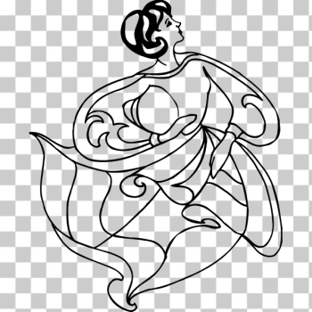 SVG Dancer line drawing SVG Dancer line drawing