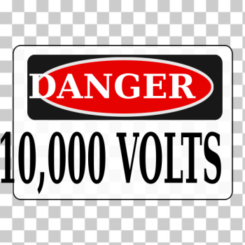 SVG Danger 10000 volts sign vector image SVG Danger 10000 volts sign vector image