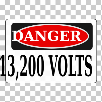 SVG Danger 13200 volts sign vector image SVG Danger 13200 volts sign vector image