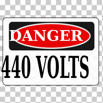 SVG Danger 440 volts sign vector image SVG Danger 440 volts sign vector image