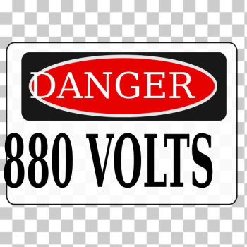 SVG Danger 880 volts sign vector image SVG Danger 880 volts sign vector image