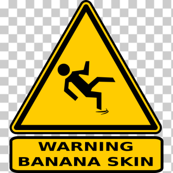 SVG Danger banana skin sign vector image SVG Danger banana skin sign vector image