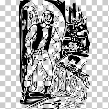 SVG Danger discovery scene from Danger in Deep Space vector graphics
